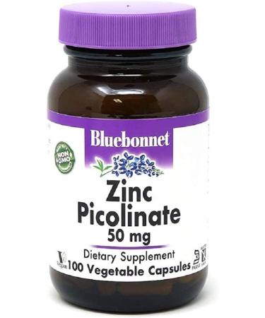 Bluebonnet Zinc Picolinate 50 mg - 50 Veg Capsules | Immune Support & Absorption - Buy Online on GoSupps.com