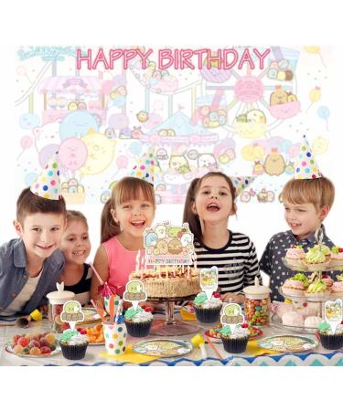 Sumikko Gurashi Party Supplies Birthday Decorations Plates Banner Kids Cake Toppers Set Decorations Decor - Buy Online on GoSupps.com