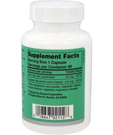 Karuna Health Zinc Picolinate Plus 60 Capsules - Immune Support Supplement - Buy Online on GoSupps.com
