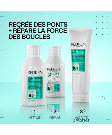 REDKEN Curl Repair Shampoo Restores & Enhances at the Molecular Level Concentrated Formula with Citric Acid & Glycine Damaged Curly to Frizzy Hair Acidic Bonding Curls 300ml - Buy Online on GoSupps.com