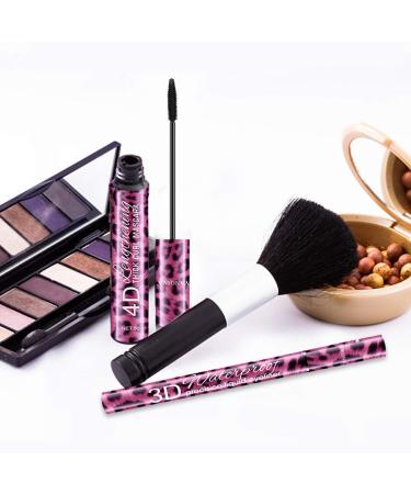 4D Silk Fiber Waterproof Mascara & Eyeliner Set - Long Lasting Black Mascara & Waterproof Eyeliner for Curly Lashes - Buy Online on GoSupps.com
