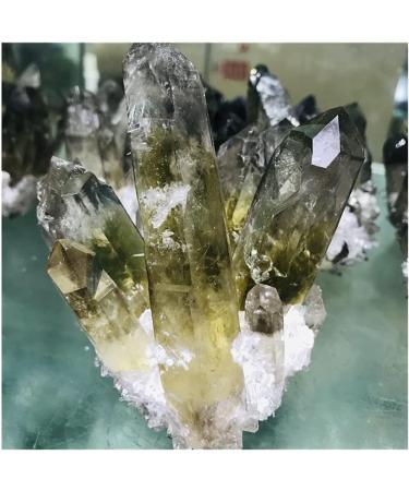 Beauiful Smoky Yellow Crystal Cluster Natural Crystal Cluster Quartz Point Crystal Specimen Minerals Reiki Beautiful HOMEZHOU (Size : 350-400g) - Buy Online on GoSupps.com