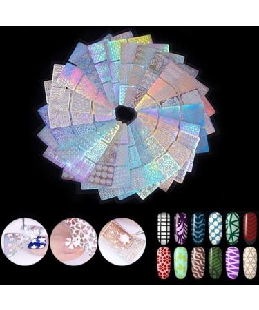 24 Sheet Reusable Nail Art Stencils - Vinyl Stickers & Templates for Perfect Manicure | International Shipping - Buy Online on GoSupps.com