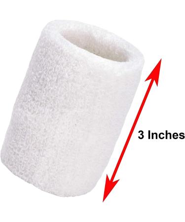 Unique Sports Athletic Performance Team Pack - 24 White Wristbands (12 Pairs) - Buy Online on GoSupps.com