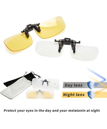 Clip-On Blue Light Blocking Lenses | Anti-Glare Computer & Gaming Glasses for Eye Protection (Unisex - Buy Online on GoSupps.com