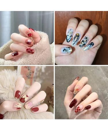 Nail Art Stamping Plate Set - Bat Owl Cat Designs & Thorns - DIY Party Nail Templates for Creative Designs - Buy Online on GoSupps.com