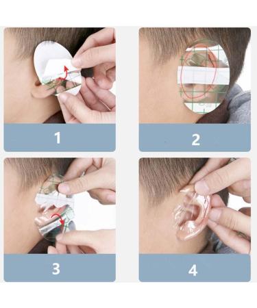 120PCS Baby Waterproof Ear Stickers & Earmuffs - Kids Shower Ear Protectors with Ear Plugs for Swimming - Buy Online on GoSupps.com