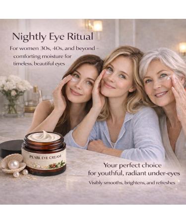 Pearl Eye Cream Wild-Caught Pearl Powder Hydrating Under Eye Balm Natural Organic All In Eye Cream to Anti Aging Reduce Wrinkles & Under Eye Bags with Castor & Green Tea 0.67oz/ 20ml - Buy Online on GoSupps.com