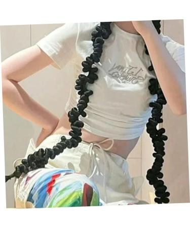 Ipetboom Braid Wigs Wig Braid Ponytail Gabor Wigs for Women Braided Ponytail Women Hair Extensions Braid Wig Hair Extensions for Braids High Temperature Wire Personality Women's Extend 75X8CM Black - Buy Online on GoSupps.com