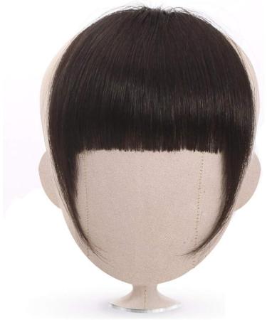 Clip in Fringe Clip in Bangs Hair Extension Fringe Hair Blunt Blond Neat Bangs (Color : Dark Brown 12g T) - Buy Online on GoSupps.com