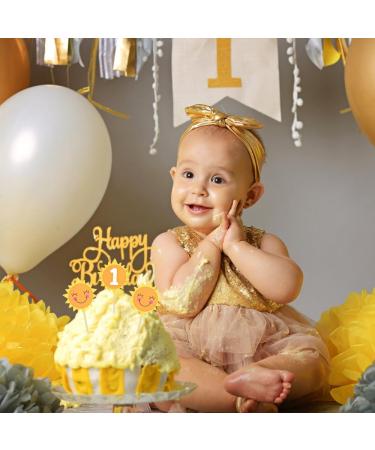 HOKPA 1st Birthday Cupcake Toppers Sun Cupcake Toppers Sun Cake Decoration Food Fruit Picks for Baby Shower Birthday Decorations Sun and 1st cupcake toppers - Buy Online on GoSupps.com