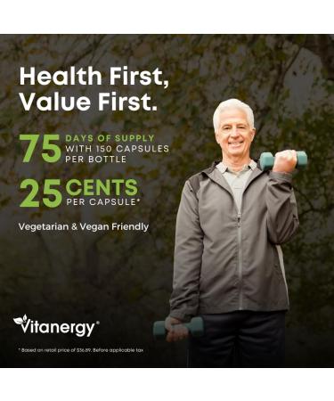 Vitanergy Celery Seed Value Pack Gout Relief Antioxidant Support 75mg with 15:1 Extract Ratio 150 Vegan Capsules 75-Day Supply Made in Canada - Buy Online on GoSupps.com