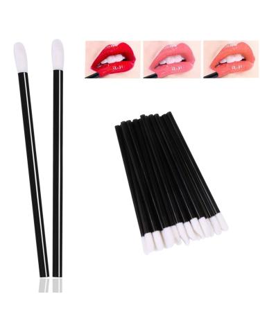 EVERMARKET 50 Disposable Lip Brushes - Lipstick Gloss Wands Applicator Makeup Tool Kit | Black | International Shipping Available - Buy Online on GoSupps.com