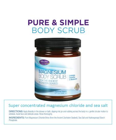 Life-flo Magnesium Body Scrub 9 fl oz - Revitalize & Nourish Skin - Buy Online on GoSupps.com