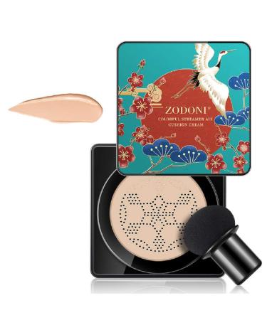 WIJIN ZODONI Mushroom Head Air Cushion BB Cream  Mushroom Cushion Beauty Cream  Moiurizing Long Laing Matte ncealer Water Proof Makeup Base Liquid Foundation Nature