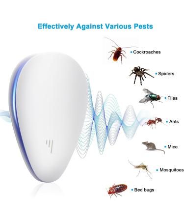 Ultrasonic Pest Repeller Electronic Mouse Repellent Plug in Pest Control Powerful Repelling Mice Rats Mosquitoes Spiders Cockroach Flies(4 Packs) White - Buy Online on GoSupps.com