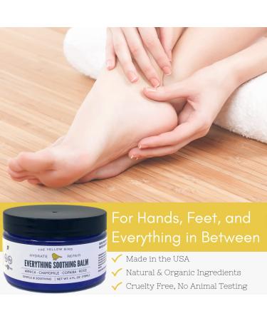 Yellow Bird Natural Soothing Foot & Body Balm - Organic Skin Moisturizer & Itch Relief Cream for Baby Diaper Care | Arnica Chamomile & Copaiba - 4oz - Buy Online on GoSupps.com