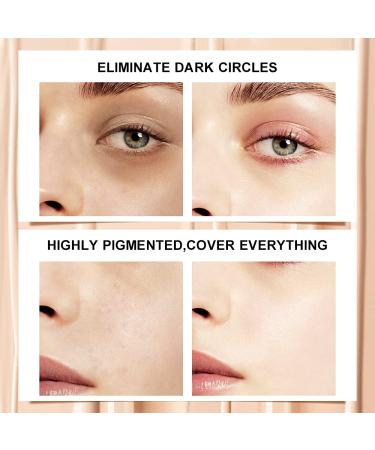 FOCALLURE 2PCS Matte Concealer - Full Coverage Waterproof Corrector for Dark Circles - Light Cream 0.42 Fl Oz - Buy Online on GoSupps.com