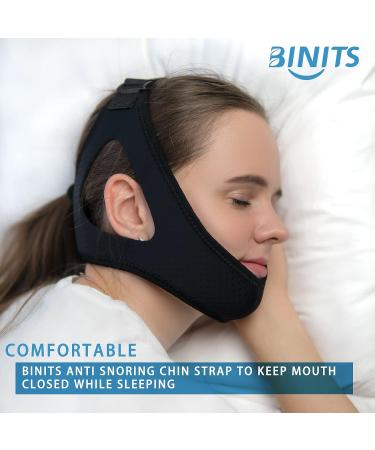 CPAP Chin Strap for Men and Women - Anti Snoring Solution for Better Sleep | Adjustable Black Chin Strap for CPAP Users - Buy Online on GoSupps.com
