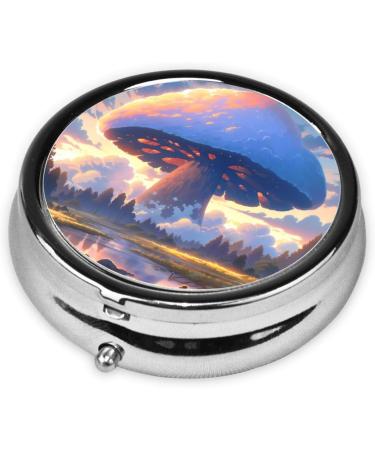 Super Huge Mushroom Portable Metal Pill Box 3-Compartment Travel Container for Small Pills Durable & Stylish Design Perfect for International Shipping - Buy Online on GoSupps.com