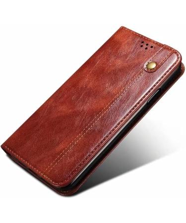Shop the Best iPhone 15 Plus Leather Case - Protective Folio Flip Cover with Card Compartment | Brown Cell Phone Case - Buy Online on GoSupps.com