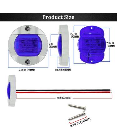 Boaton Boat LED Night Fishing & Courtesy Deck Lights Marine Interior & Yacht Lights for Pontoon, Bass Boat & Yacht (Blue) - Buy Online on GoSupps.com