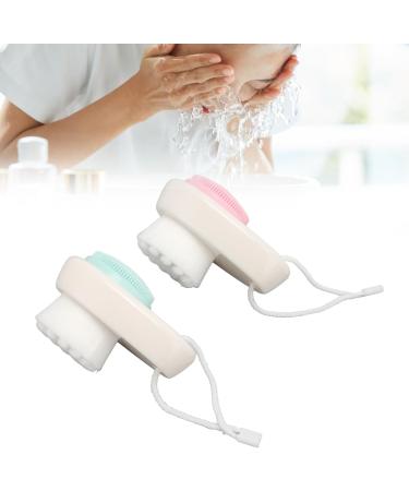ZJchao Soft Bristle Double Sided Face Brush - Ergonomic Facial Cleansing Brush with Lanyard for Easy Hanging | International Shipping - Buy Online on GoSupps.com