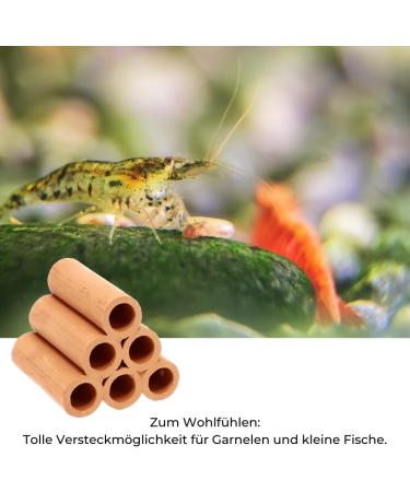 Garpet Aquarieendeko Pyramide 6er - Premium Shrimp Tube Aquarium Decoration Ceramic Terracotta Caves for Shrimp & Catfish - Buy Online on GoSupps.com