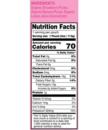Peter Rabbit Organics Strawberry Banana Pure Fruit Snack 4oz (Pack of 10) - Delicious & Nutritious Snack for Kids - Buy Online on GoSupps.com