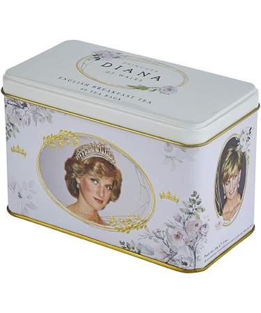 New English Teas Princess of Wales Diana Tea Tin - 40 English Breakfast Teabags - 40 Count Pack - Buy Online on GoSupps.com
