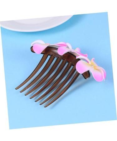 Angoily Pearl Tiara Hawaiian Plumeria Hair Side Comb Pearl Hair Barrettes Pearls Flower Hair Side Comb Pearl Hair Comb French Comb Bridal Headdress Bride Accessories Wedding - Buy Online on GoSupps.com