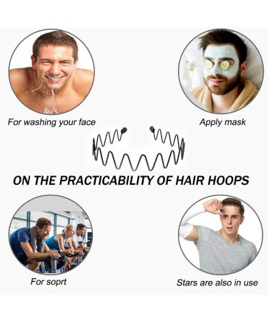 10 Pieces Hair Ties for Men & Women | Metal Hair Ropes Zigzag Bands & Black Wave Headbands for Outdoor Sports - Buy Online on GoSupps.com