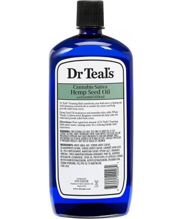Dr. Teal's Foaming Bath Gift Set - Hemp Seed Oil & Melatonin Nighttime Soak - 2 Pack (34oz each) - Epsom Salt for Pain & Stress Relief - Buy Online on GoSupps.com