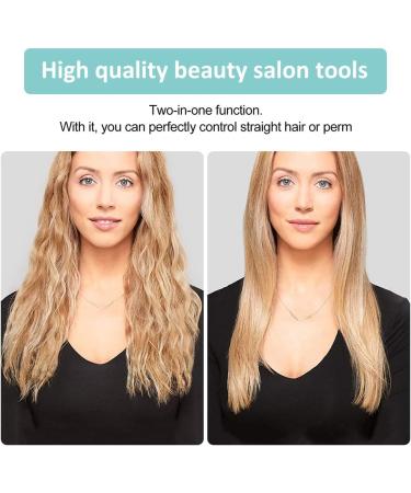 2-in-1 Ceramic Hair Smoother & Mini Straightener - Perfect for Smooth & Curly Hair - Portable for All Hair Types (Blue) - Buy Online on GoSupps.com