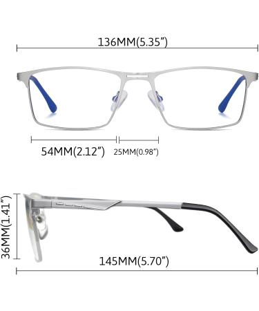 Joopin Blue Light Filter Glasses for Men & Women | Stylish Metal Silver Gaming & Computer Glasses - Buy Online on GoSupps.com