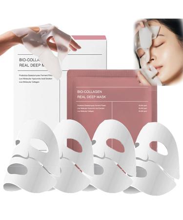 Bio Collagen Mask Overnight Bio Collagen Face Mask Collagen Face Mask Face Mask Overnight Collagen Reverse Film Volume Peel Off Mask (white)