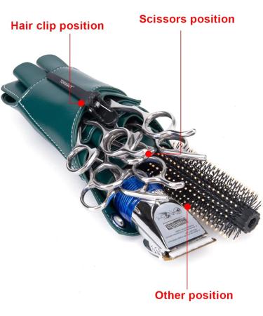 Mfzifya Hairdressing Toolkit Scissors Bag Professional Hairdressing Salon Toolkit can Store Scissors Combs Curling Combs Clips and More.(QG-XT-Green) QG-XT Green - Buy Online on GoSupps.com