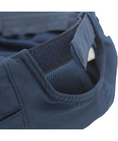 LLmoway Safari Fishing Sun Cap with Removable Neck Flap - Quick Dry Navy Blue Hat for Men and Women - Buy Online on GoSupps.com