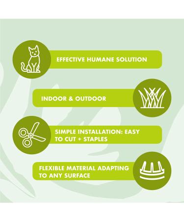 Homarden 13ft Cat Scat Mat with Spikes - Indoor/Outdoor Training Mat for Cats - Includes 12 Garden Staples for Pet Deterrent - Buy Online on GoSupps.com