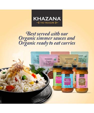 Khazana Premium Brown Basmati Rice - 10lb Bag | Non-GMO, Gluten-Free, Kosher | Aged Aromatic Grain From India - 10 Pound Pack - Buy Online on GoSupps.com