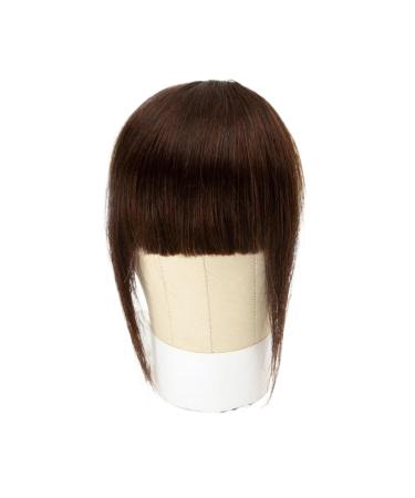 Bangs Hair Clip in Bangs Human Hair Bangs 3 Clips In Black Blunt Cut Fringe Hair Piece Natural Black Blonde Bang 8" Clip In Hair Extensions Bangs Hair Clip(#2)