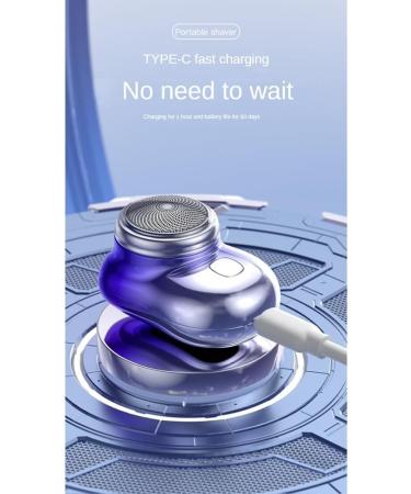 tesrgre Portable USB Electric Shaver Travel Shaver for Men Pocket Electric Shaver Beard Trimmer Digital Display B Silver - Buy Online on GoSupps.com