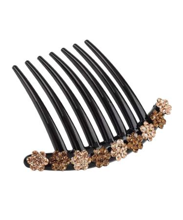Chic Rhinestone Flower Hair Accessories | Champagne Hair Comb & Clips for Glamorous Styling - Buy Online on GoSupps.com