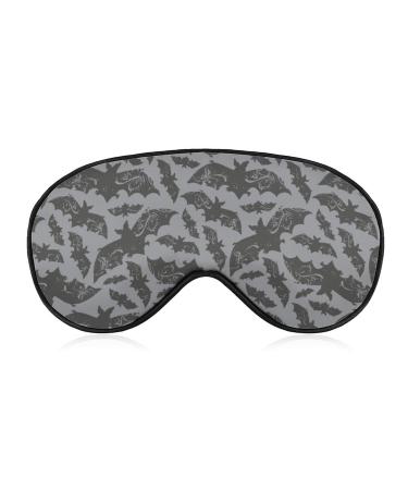 Flying Halloween Bats Sleep Mask Eye Cover for Sleeping Blindfold with Adjustable Strap Blocks Light Night Travel Nap for Men Women
