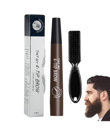 Aznever Dark Brown Beard Filler - Waterproof Hair Base Pencil & Long-Lasting Beard Marker for Men - Buy Online on GoSupps.com