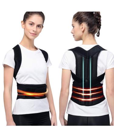 Posture Corrector for Women Men Full Back Brace Shoulder Posture Corrector Straighten Correct Humpback Posture Corrective Brace Shoulder Lumbar Support Back Strap Relieves Neck Back and Spine Pain 31.4" - 37.4" Waist - M Size