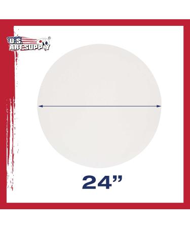 U.S. Art Supply 24 Round Stretched Canvas 2-Pack - 12oz Primed Gesso, Professional Quality, Acid-Free - Buy Online on GoSupps.com