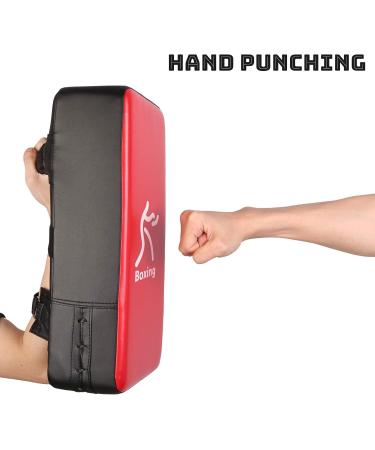 Odoland 2-in-1 Boxing Kick Pack Set - Punching Mitts & Focus Pads for MMA Training - Black/Red - Buy Online on GoSupps.com