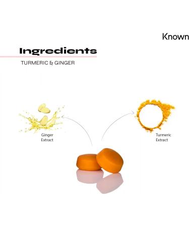 Known Nutrition Vegan Turmeric & Ginger Vitamin Gummies - 60 Gummies | Natural Peach Flavored Supplement - Buy Online on GoSupps.com