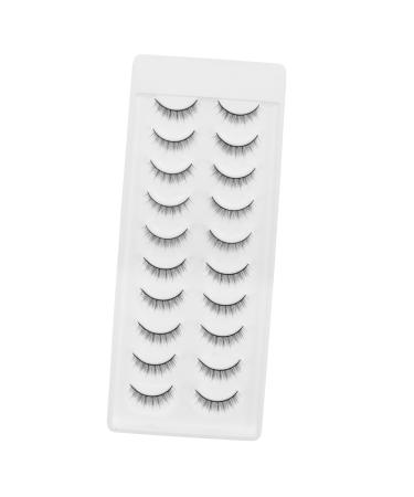 POPETPOP 10 Pairs Fake Eyelashes Curved False Eyelashes Vacation Eyelashes Natural False Eyelashes Fake Lashes Natural Magnetic Eyelashes Realistic Lashes Bulk Short False Eyelashes Major